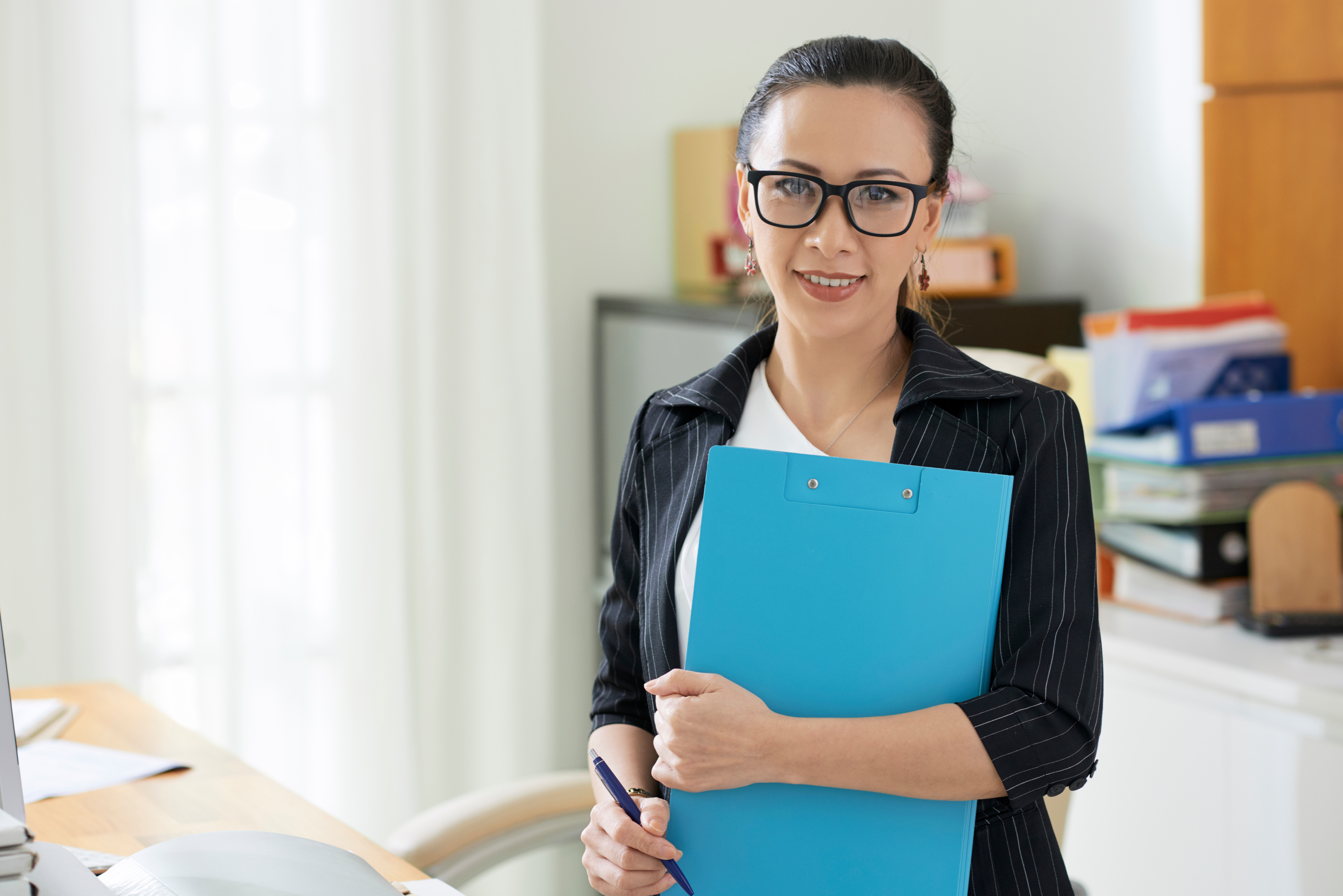 Business lady with folder